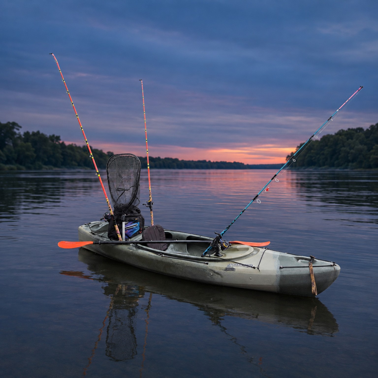 First unpowered sit-in fishing kayak on the Susquehanna River